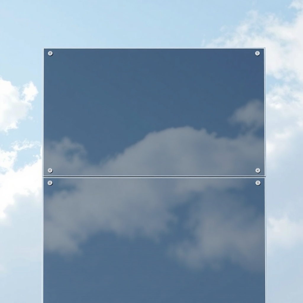 <clean photorealistic photo showing light reflection patterns on Çatı Panel Sistemi X inst