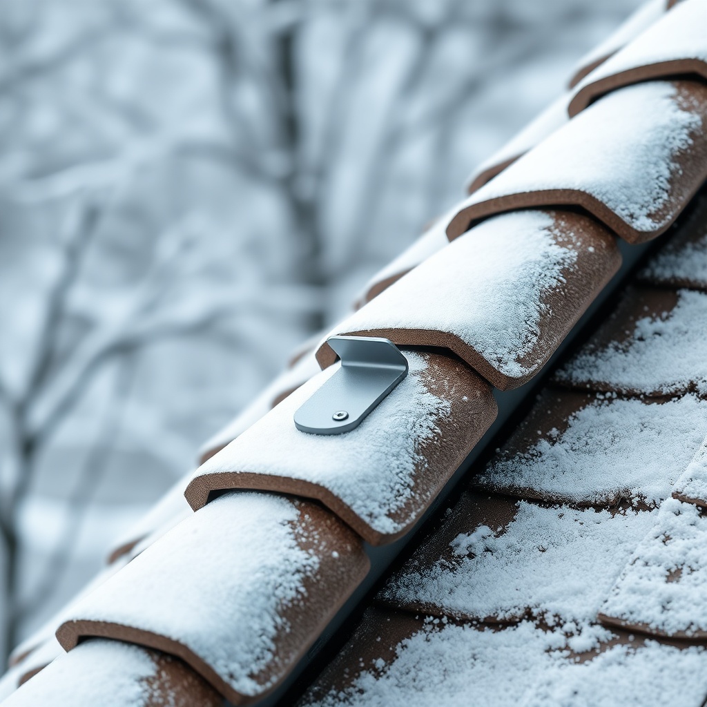photorealistic close-up of a roof edge with Kiremit Model A
